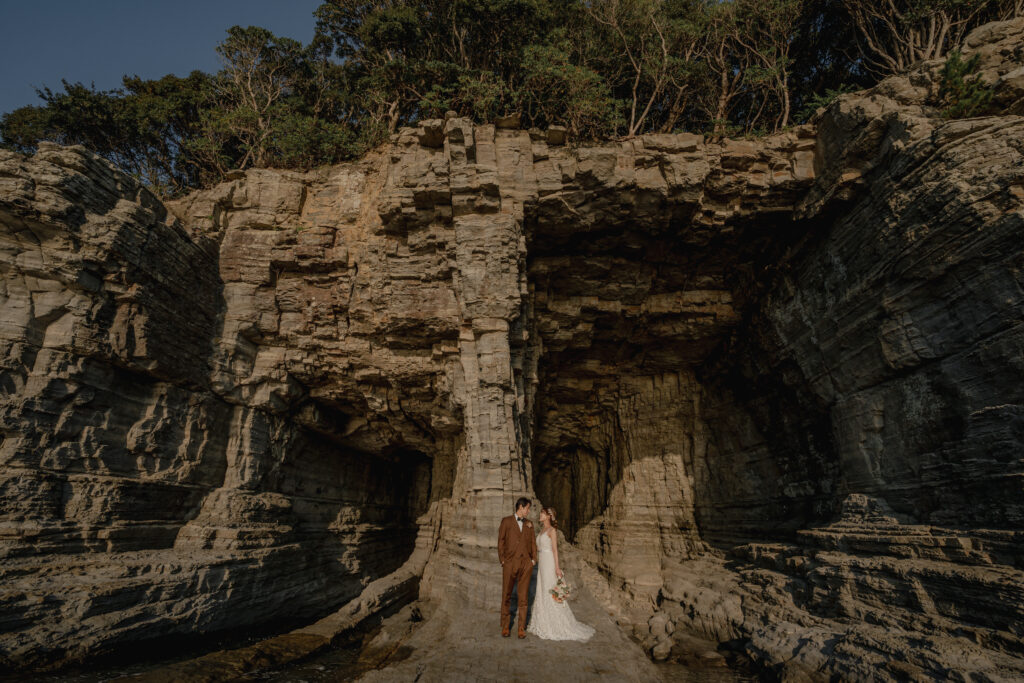 鳥毛洞窟の前撮り事例