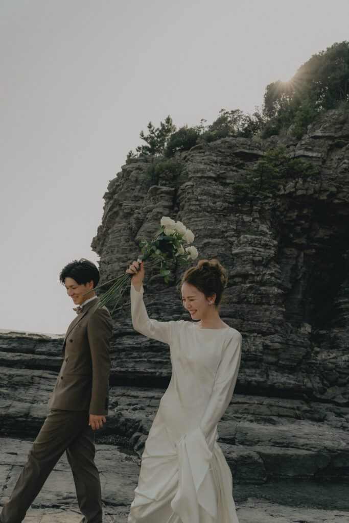 鳥毛洞窟の前撮り事例