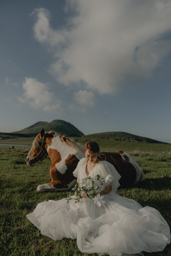 阿蘇（草千里ヶ浜）の前撮り事例
