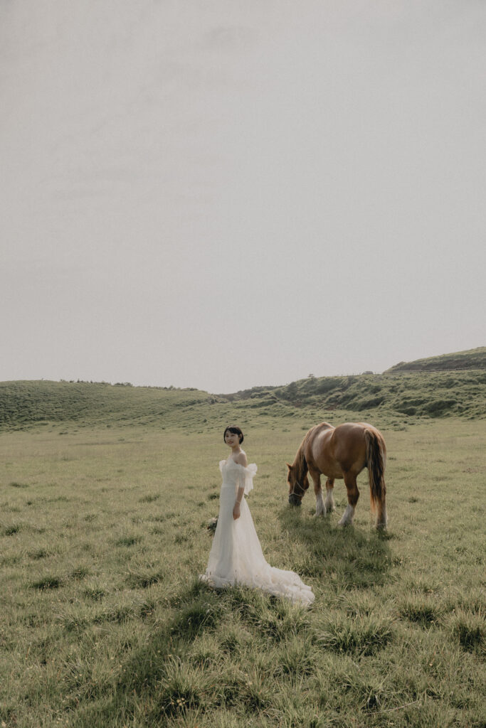 阿蘇（草千里ヶ浜）の前撮り事例