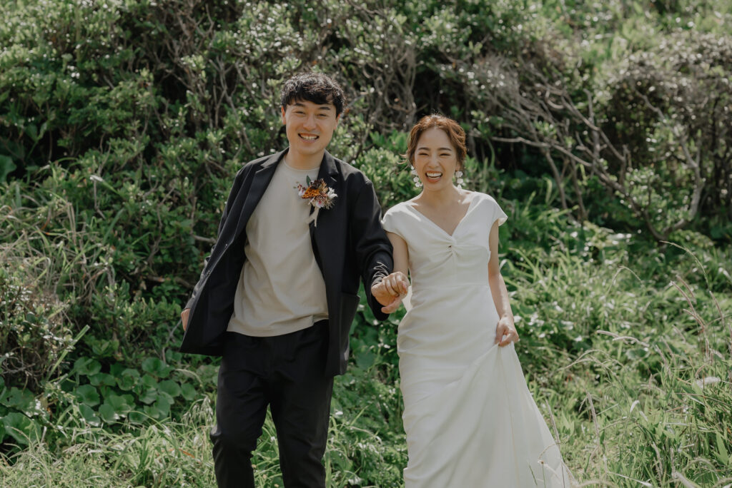 笑顔がはじける楽しい結婚式オープニングムービーをロケーション撮影で【和歌山県・宮崎の鼻】