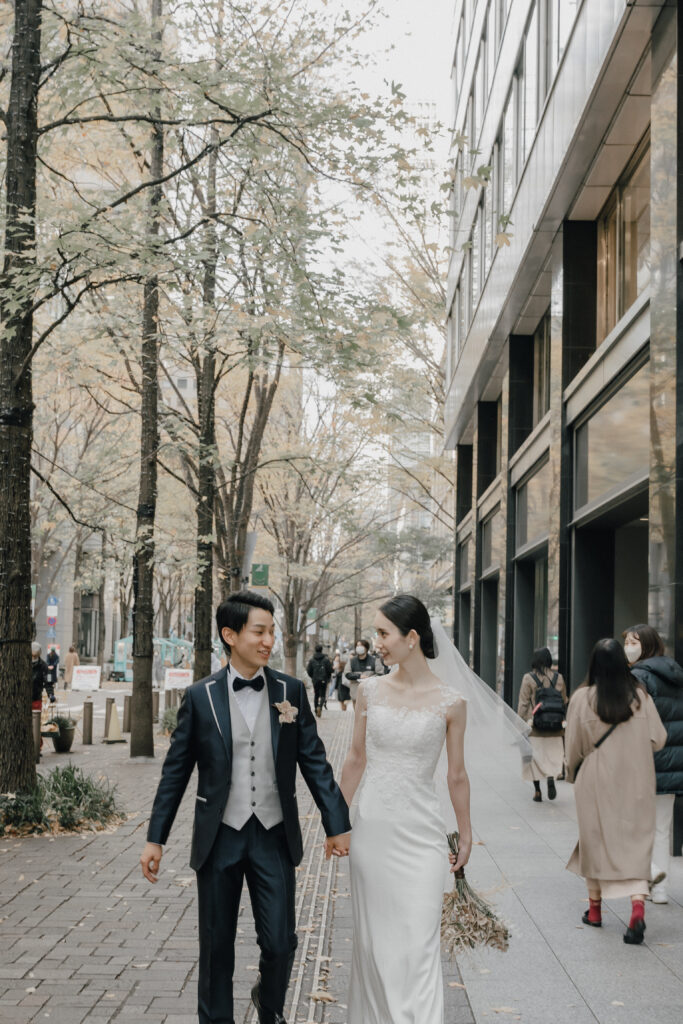 丸の内の前撮り事例