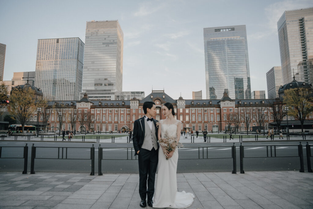 丸の内の前撮り事例