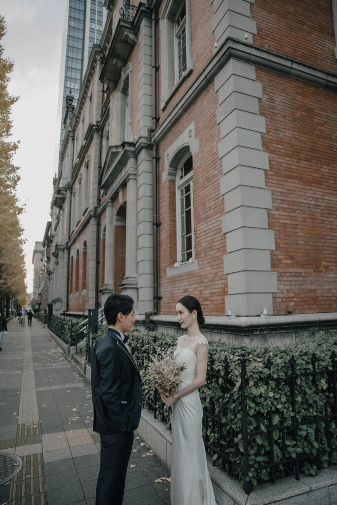 丸の内の前撮り事例