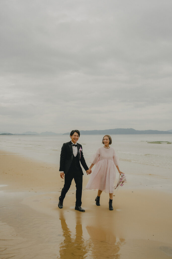 奈多海岸の前撮り事例