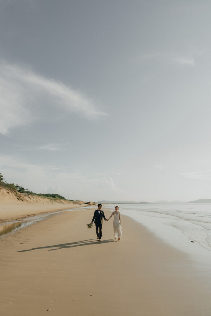 奈多海岸の前撮り事例