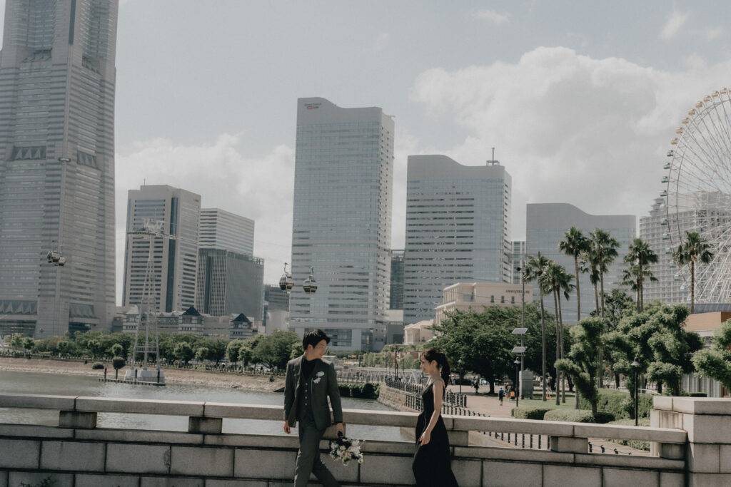 横浜（みなとみらい/山下公園/赤レンガ倉庫）の前撮り事例