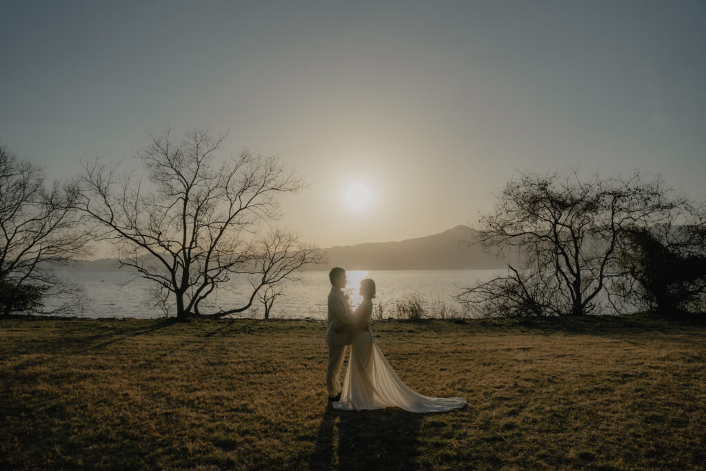 琵琶湖（湖岸緑地公園）の前撮り事例