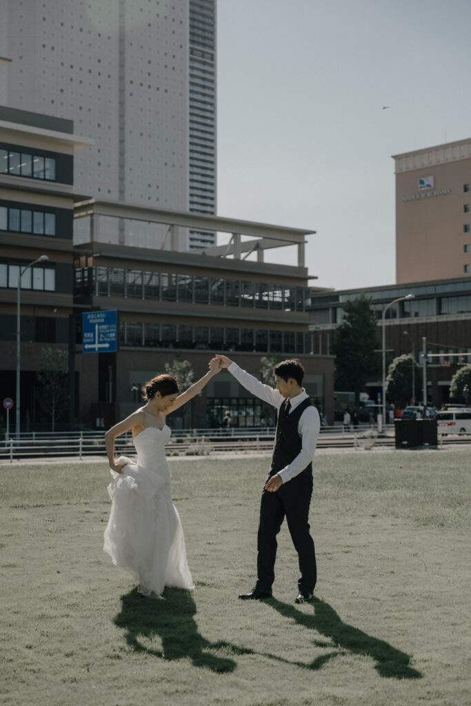 横浜（みなとみらい/山下公園/赤レンガ倉庫）の前撮り事例