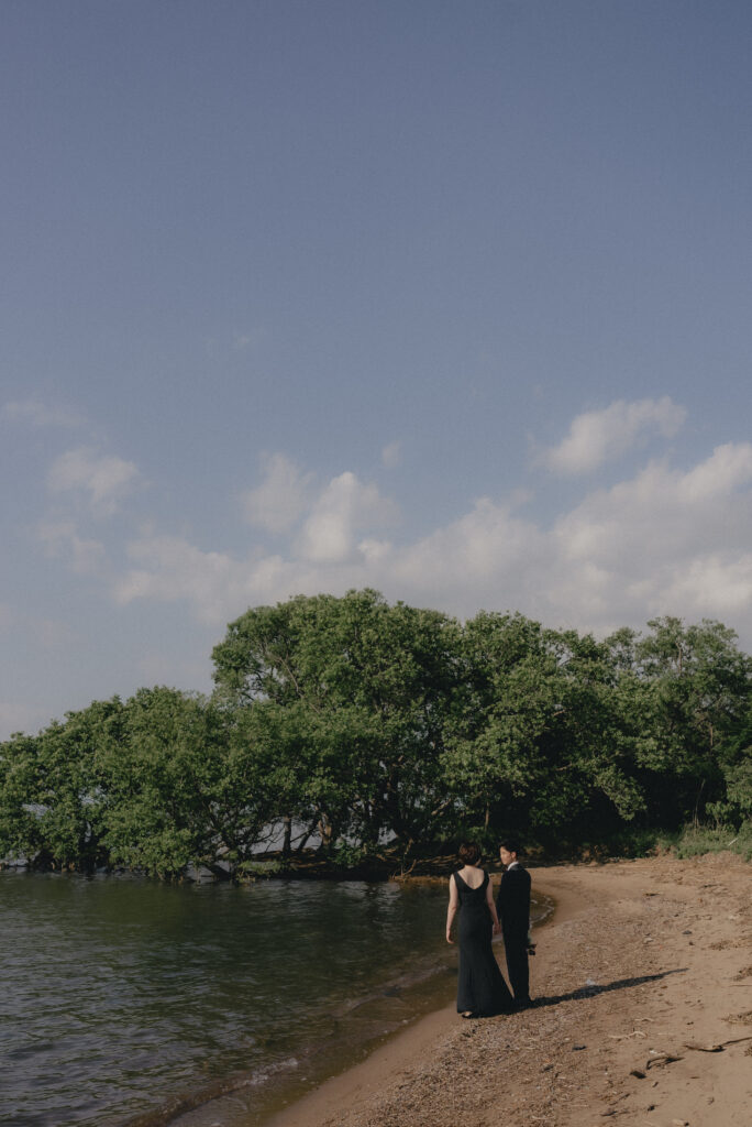 琵琶湖（湖岸緑地公園）の前撮り事例