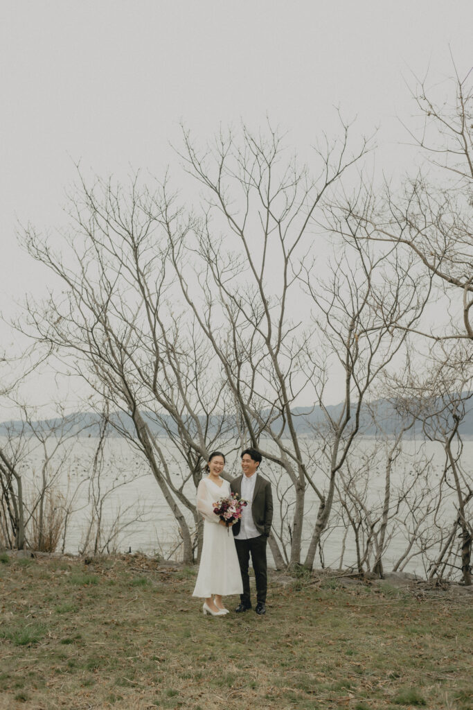 琵琶湖（湖岸緑地公園）の前撮り事例