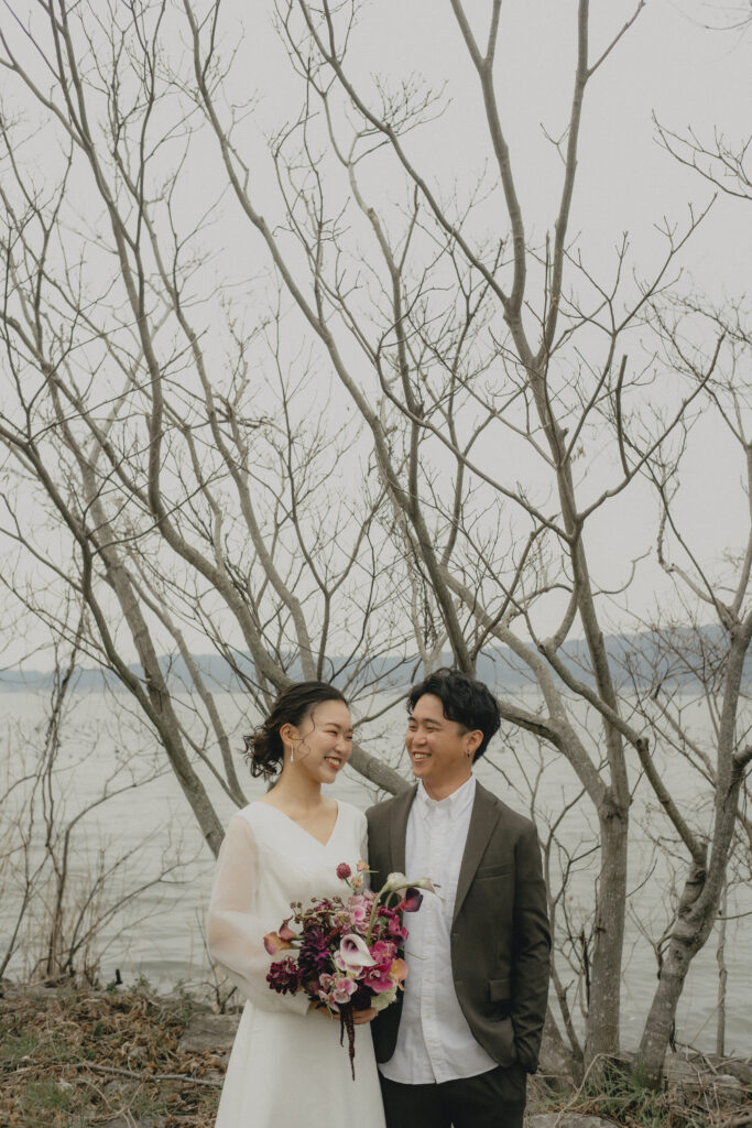 琵琶湖（湖岸緑地公園）の前撮り事例