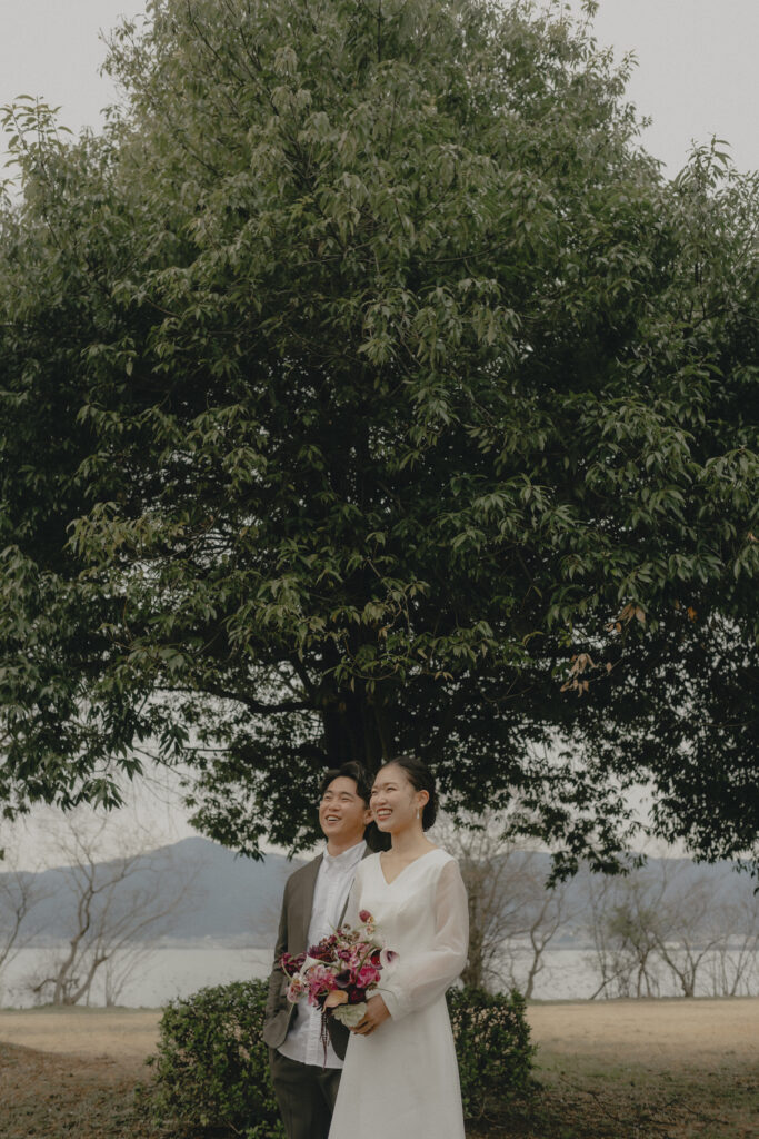 琵琶湖（湖岸緑地公園）の前撮り事例