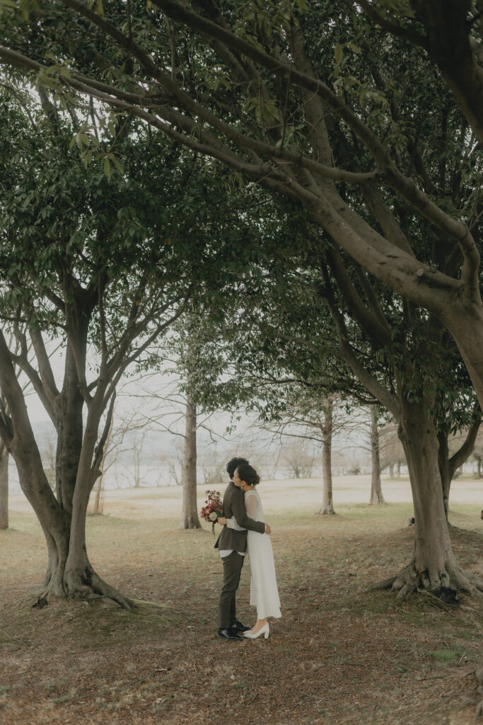 琵琶湖（湖岸緑地公園）の前撮り事例
