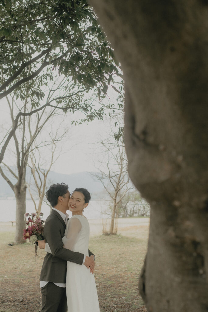 琵琶湖（湖岸緑地公園）の前撮り事例