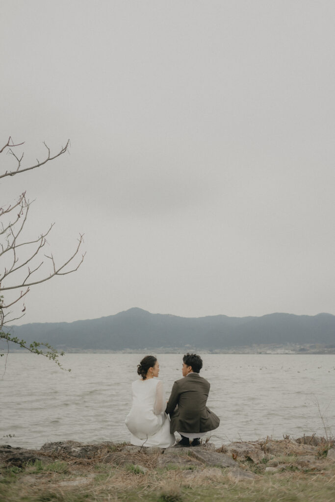 琵琶湖（湖岸緑地公園）の前撮り事例