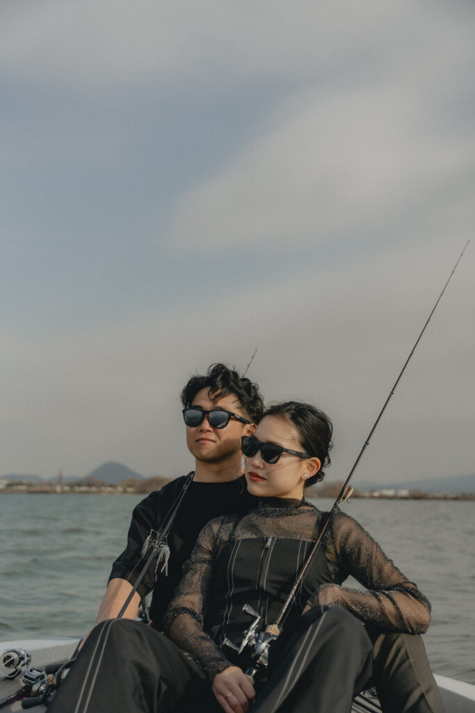琵琶湖（湖岸緑地公園）の前撮り事例