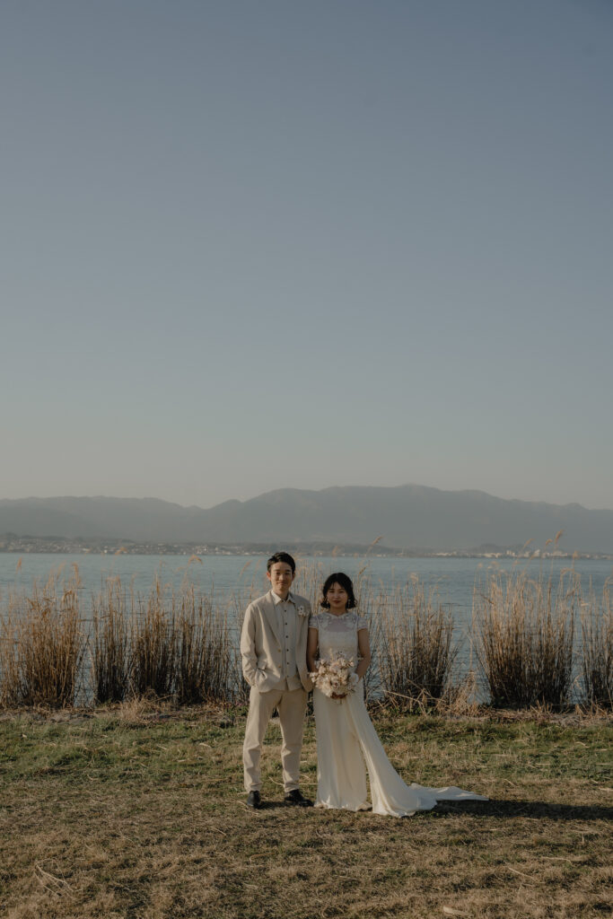 琵琶湖（湖岸緑地公園）の前撮り事例