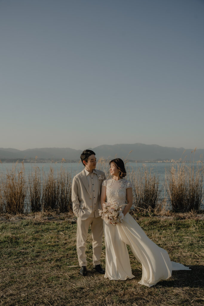 琵琶湖（湖岸緑地公園）の前撮り事例