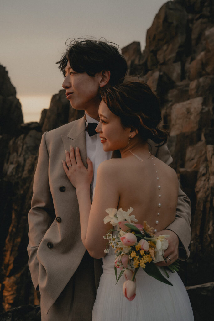 立岩の前撮り事例